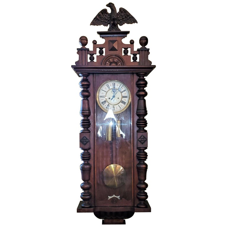 German Gustav Becker 3 Weight Grand Sonnerie Vienna Regulator Wall Clock  For Sale at 1stDibs | how to date a vienna wall clock, rico gustav, gustav  becker vienna wall clock