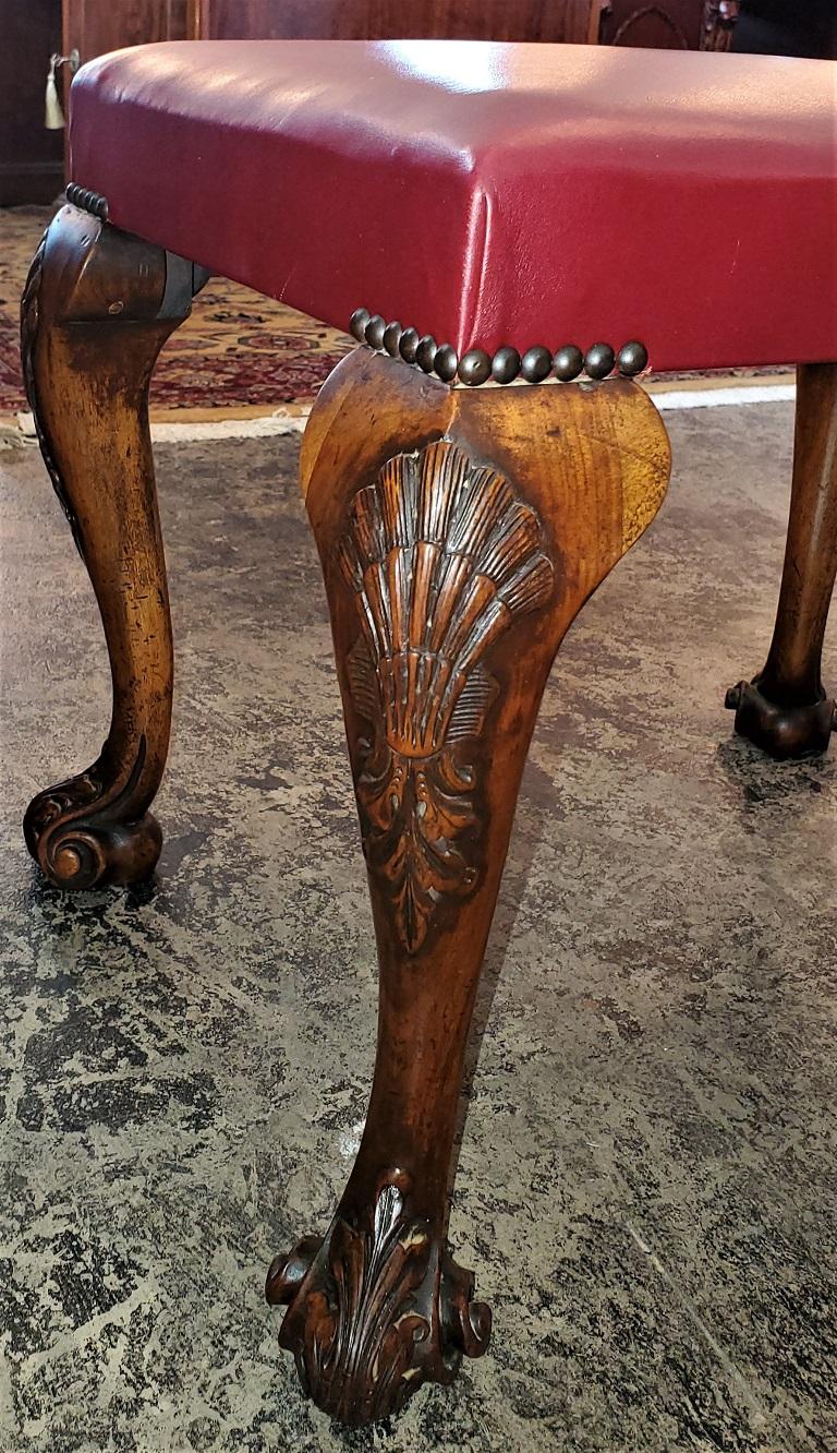 PRESENTING a LOVELY Early 19C Irish Georgian Foot Rest or Stool.

Made in Ireland in the Chippendale Style, of Mahogany, circa 1800-20, but repaired in the early 20th Century and re-upholstered in the late 20th Century.

It has the classically Irish
