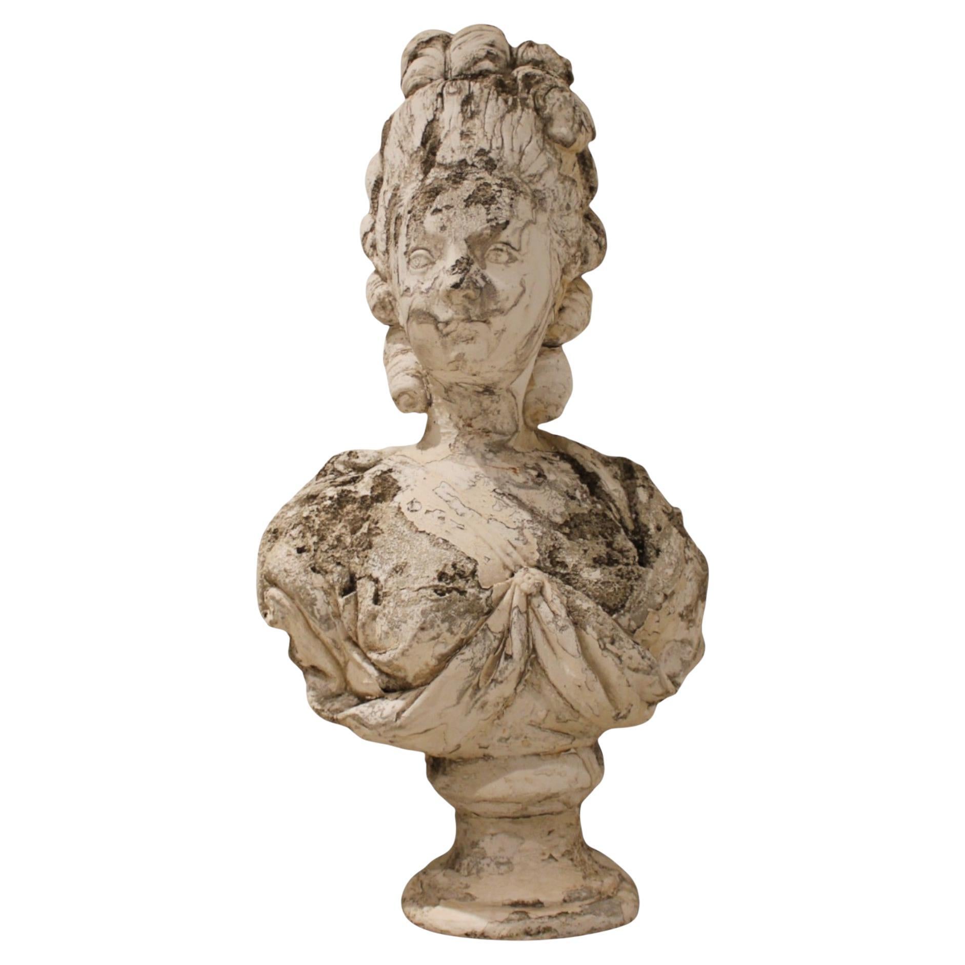 19c Italian Antique Bust of Woman