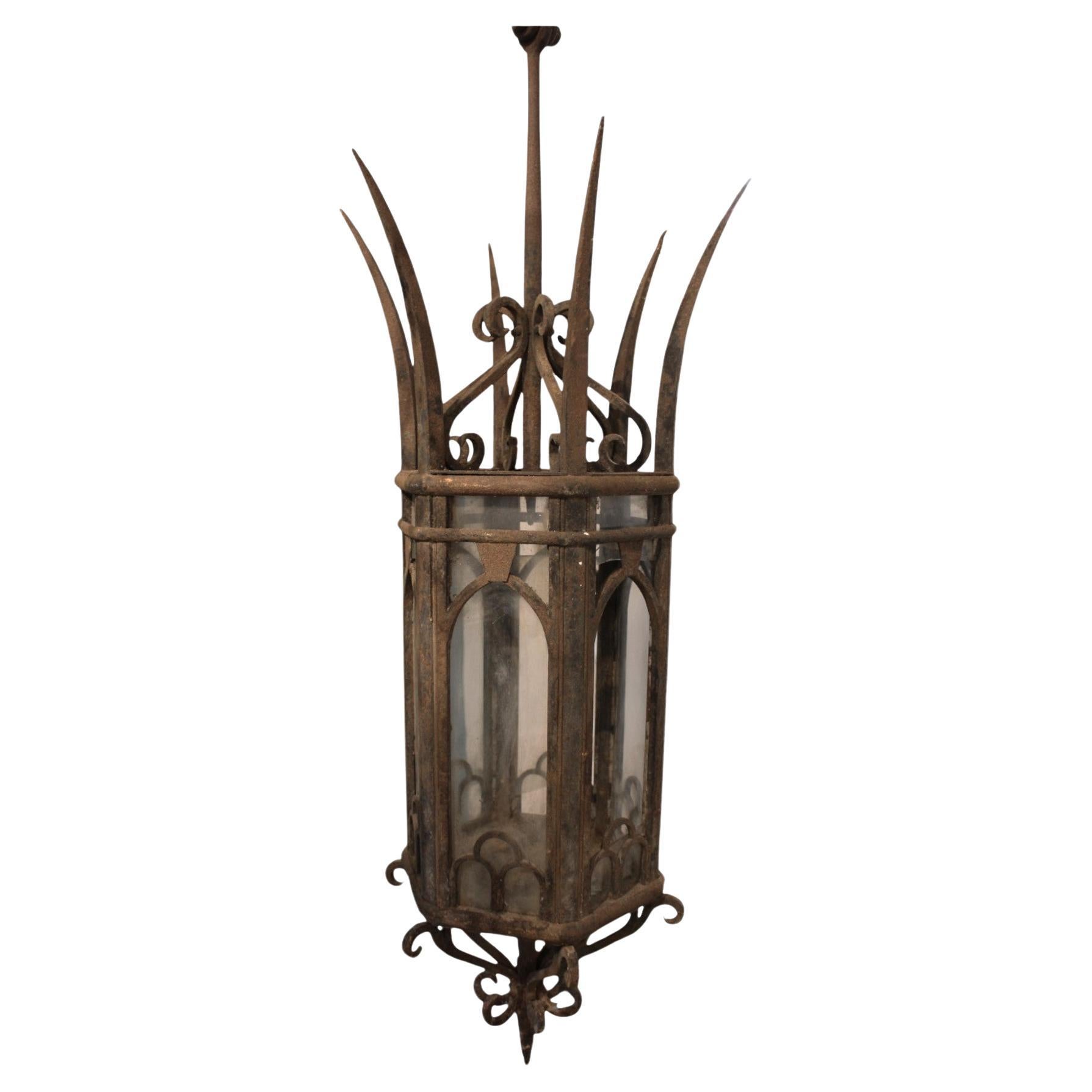 19c Italian Antique Gothic Style Lantern