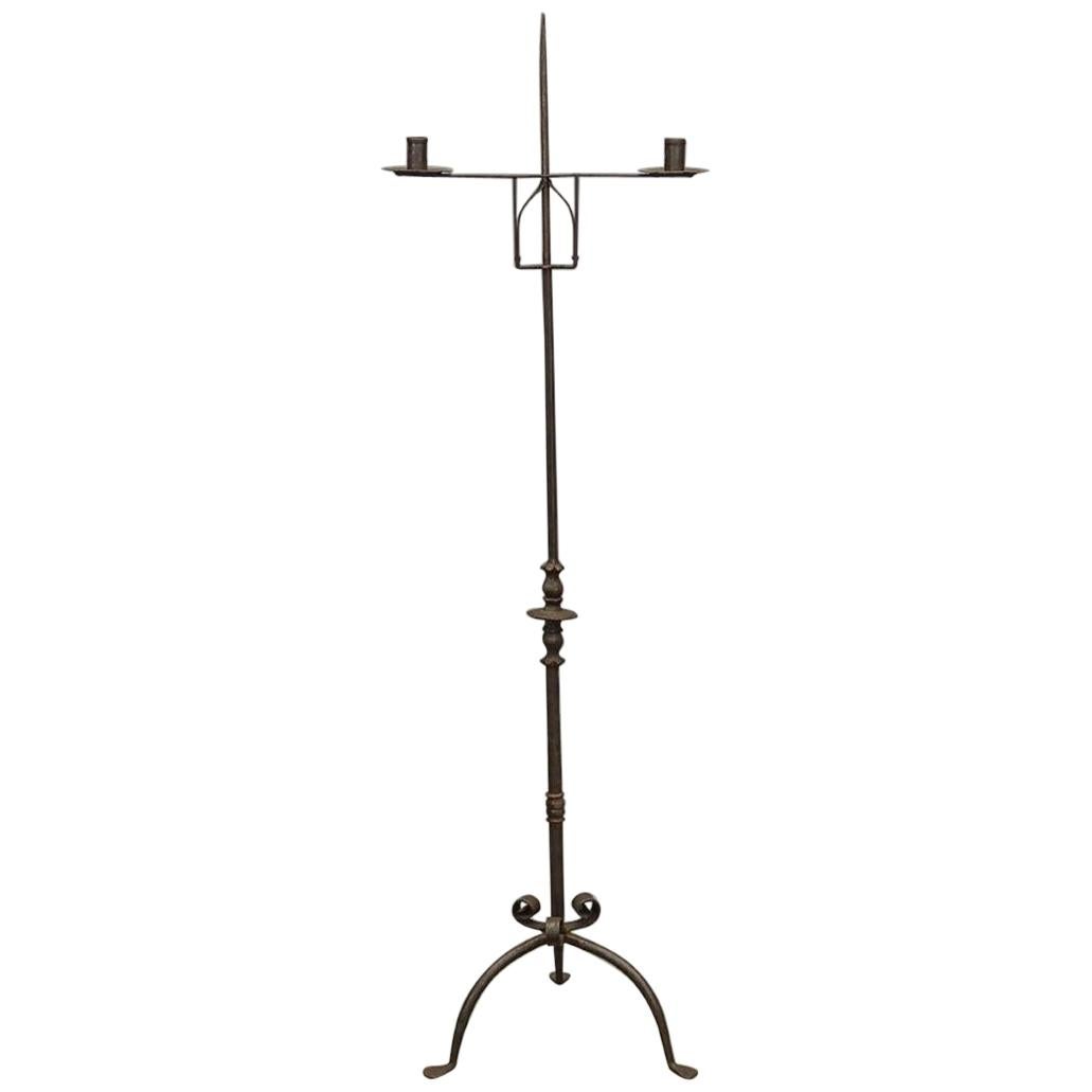 Antique Italian Iron Candelabra For Sale at 1stDibs
