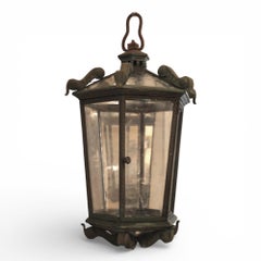 19c Italian Pair of Bronze Lanterns