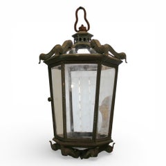 19c Italian Pair of Bronze Lanterns