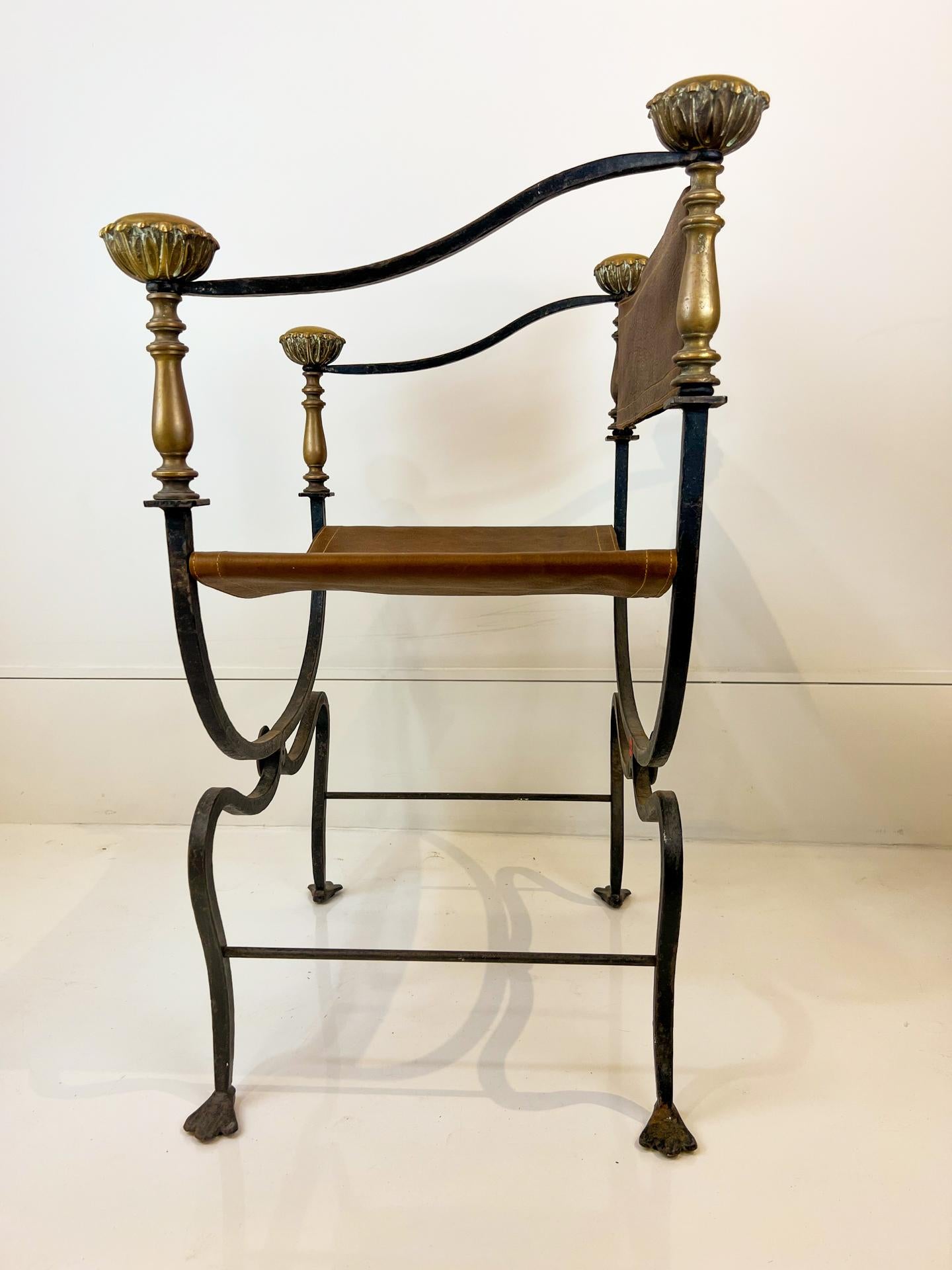 19th Century 19c Italian Savonarola Chair