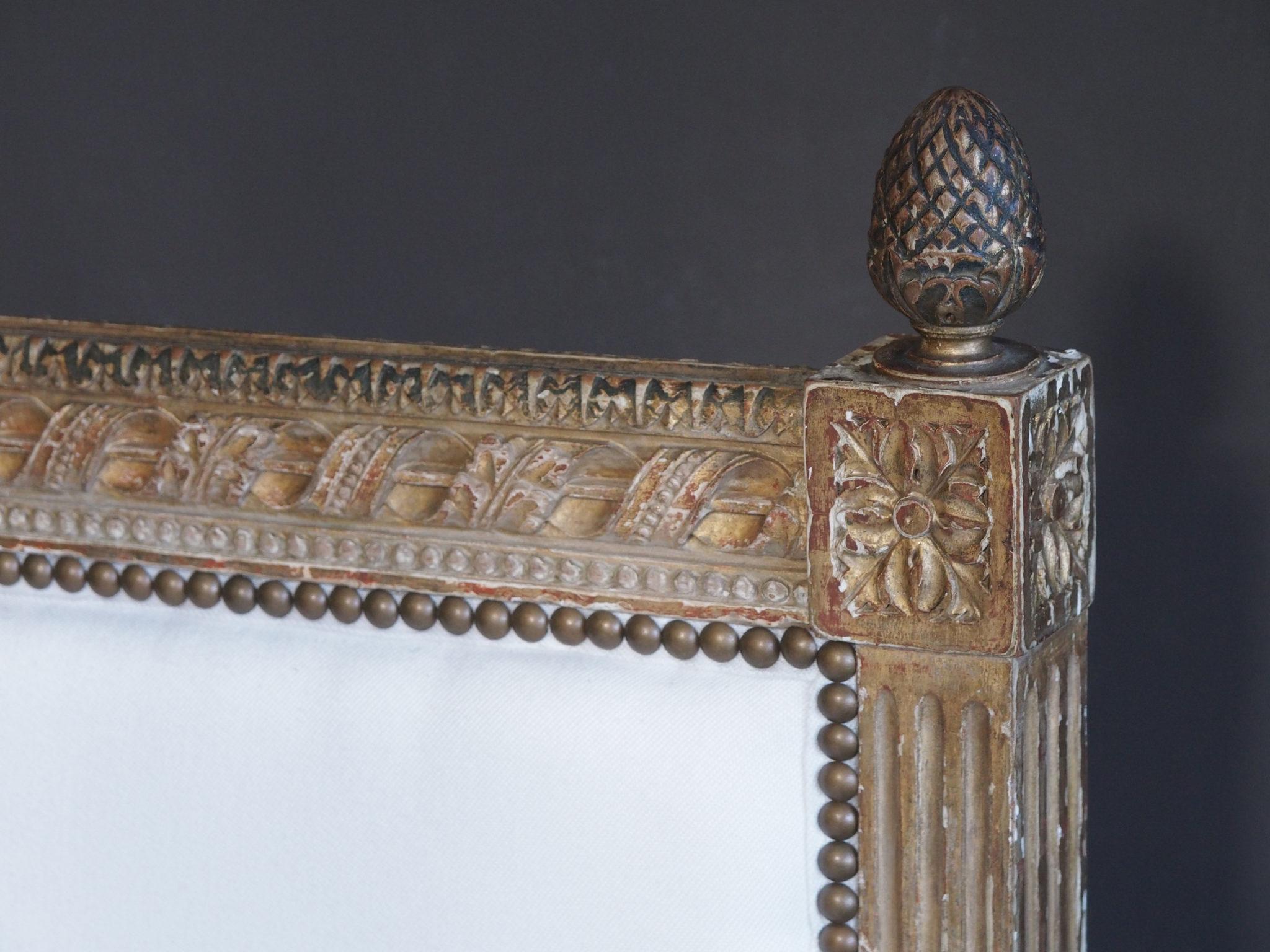 Gilt 19th Century Louis XVI Gilded Wood Banquette/Daybed