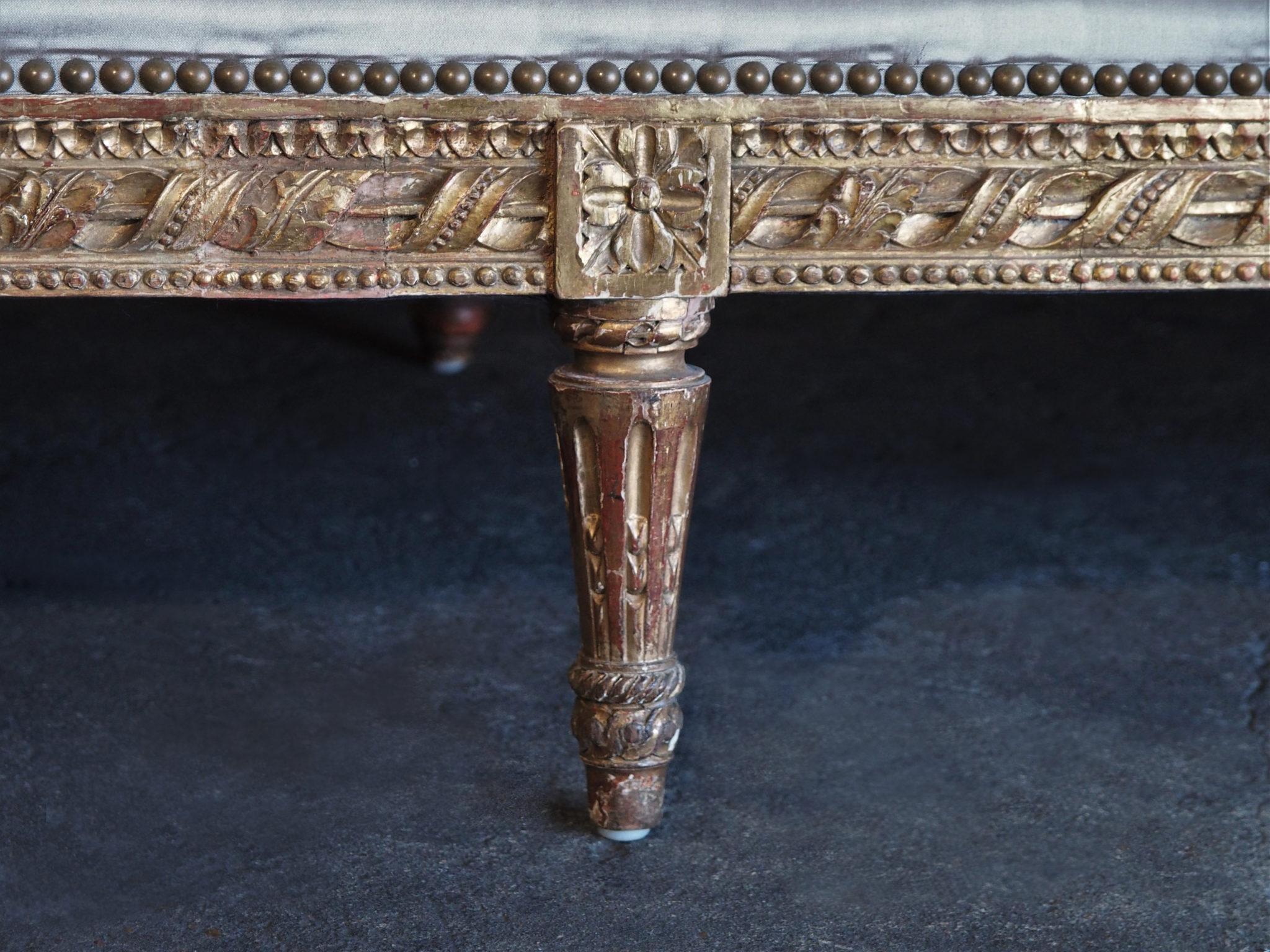 19th Century Louis XVI Gilded Wood Banquette/Daybed In Good Condition In New Orleans, LA