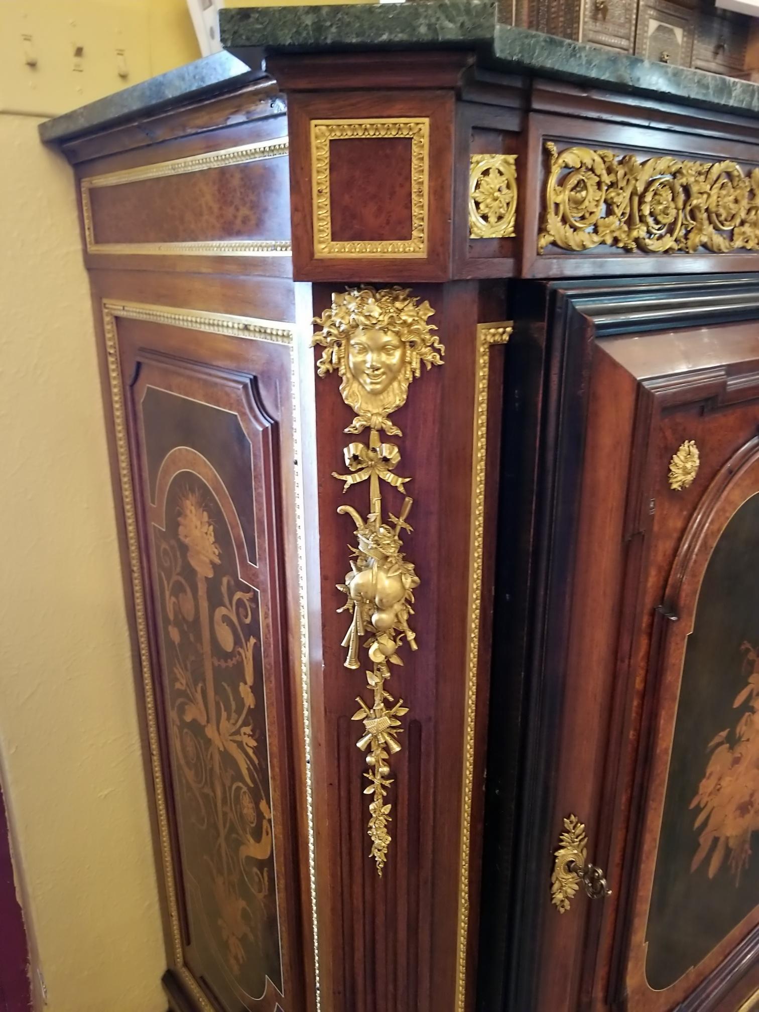 Ormolu 19th Century Louis XVI Style Cabinet in the Manner of Grohe Freres For Sale