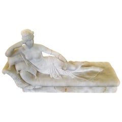 19th Century Marble of Venus Reclining