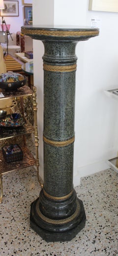 Neoclassical Green Marble Pedestal