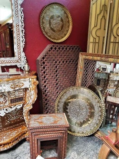 19thC Middle Eastern Damascene Charger of Large Proportions