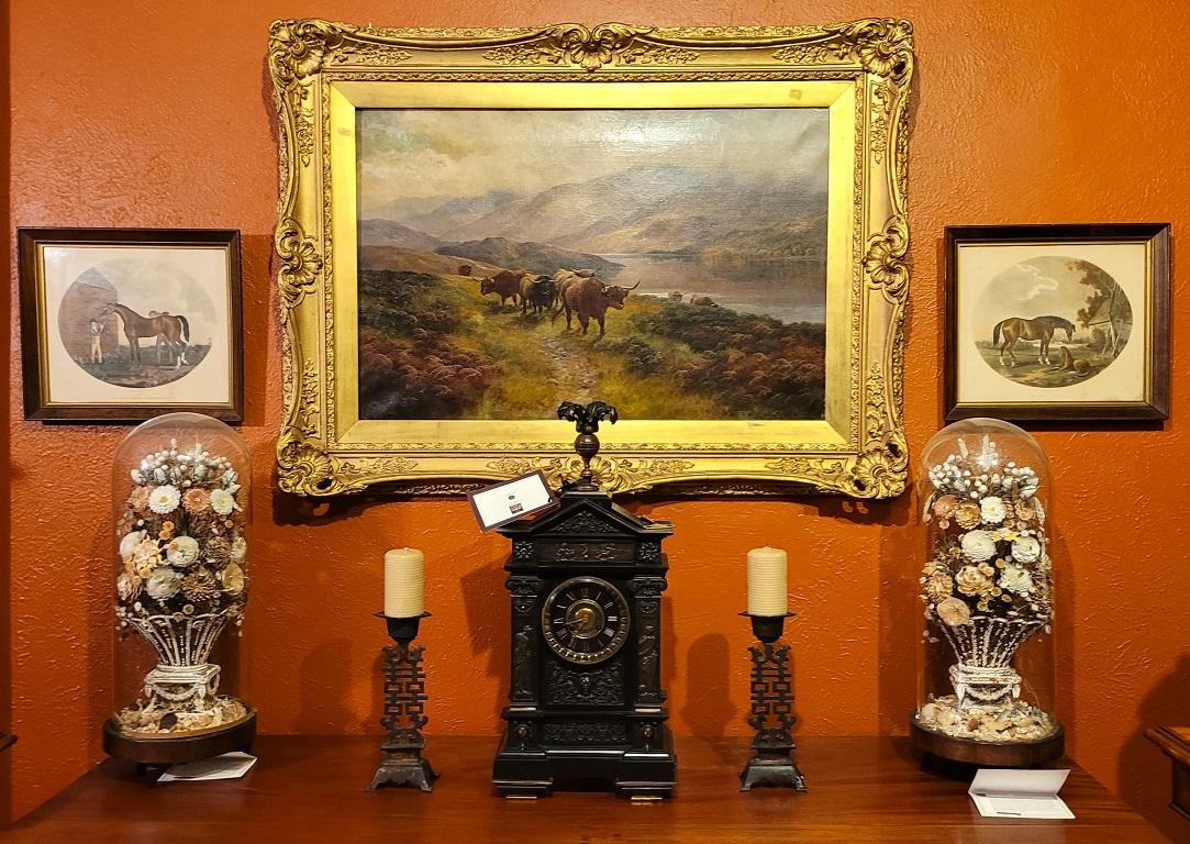 19C Oil on Canvas of Highland Rovers at Loch Earn by HR Hall For Sale 3