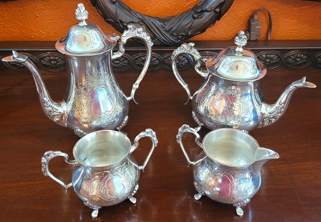 19C Old Sheffield Plate Silver Coffee and Tea Service For Sale 3