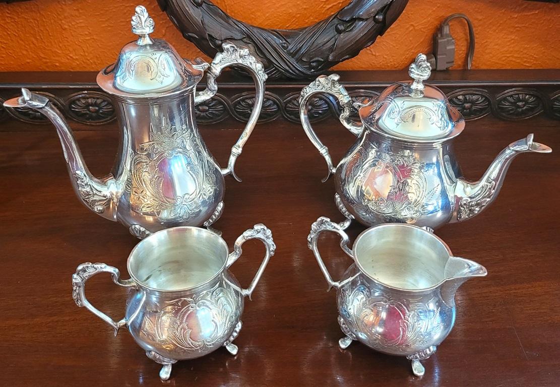 19C Old Sheffield Plate Silver Coffee and Tea Service 3