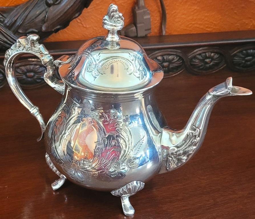 Silver Plate 19C Old Sheffield Plate Silver Coffee and Tea Service For Sale