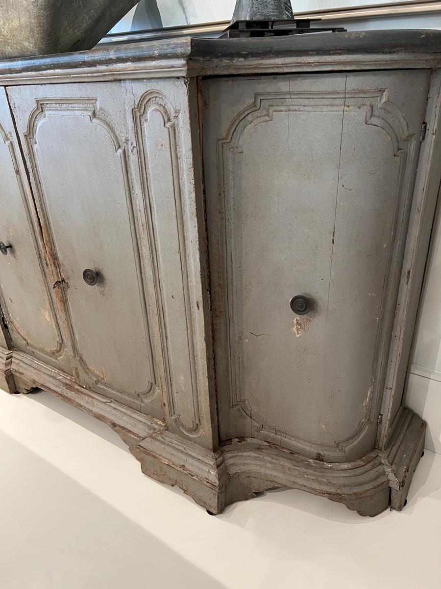19th Century Buffet or Enfilade, Painted Italian  6