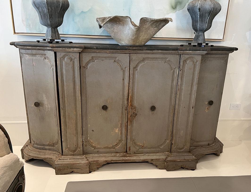 19th Century Buffet or Enfilade, Painted Italian  In Fair Condition In New Orleans, LA