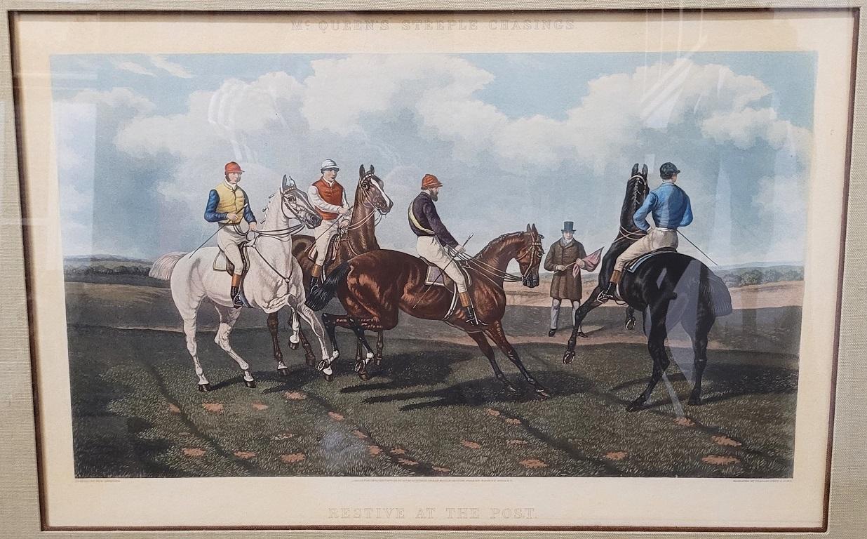 Sporting Art 19th Century Pair of Ben Herring Horse Racing Engravings