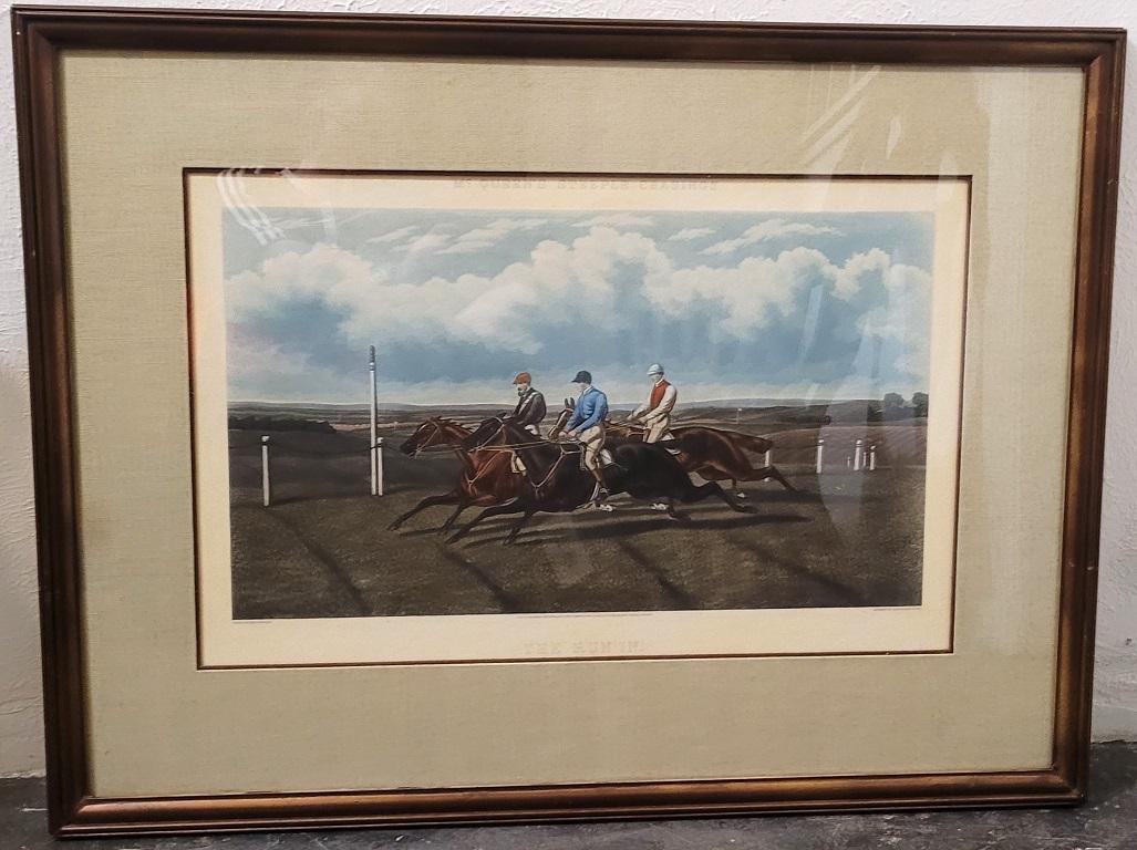 Anglais Paire de gravures de course de chevaux Ben Herring du 19ème siècle