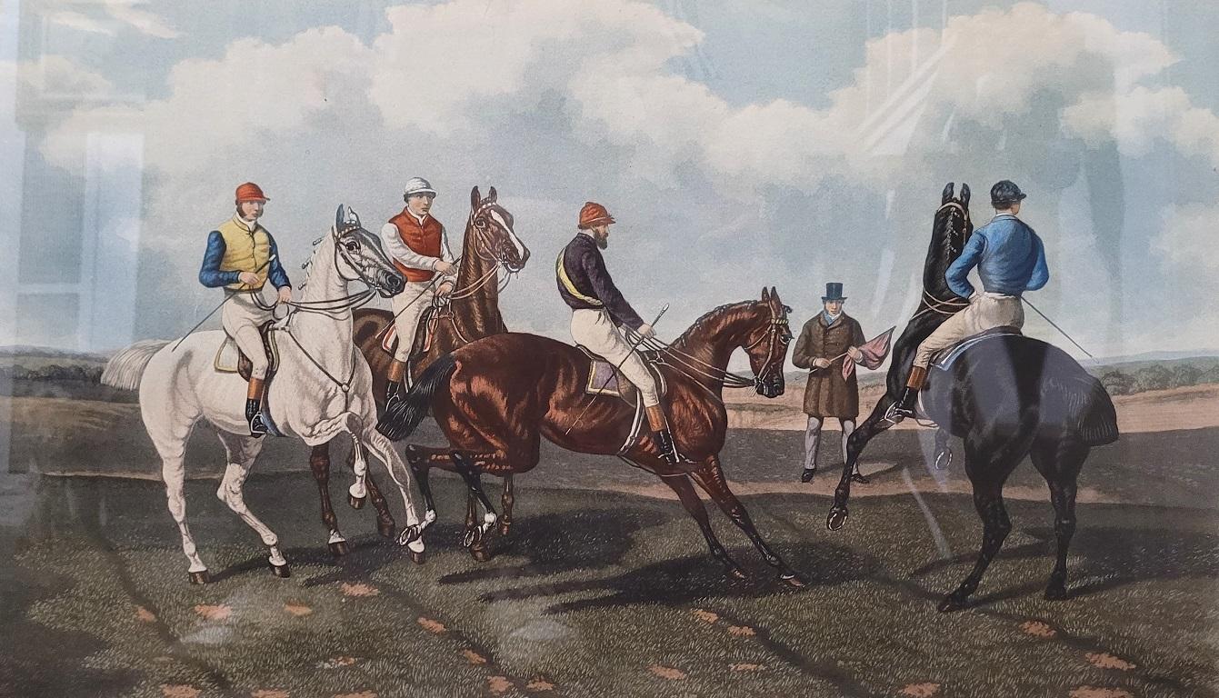 XIXe siècle Paire de gravures de course de chevaux Ben Herring du 19ème siècle