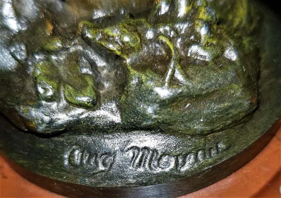 19C Pair of Bronzed Spelter Sculptures After Auguste Moreau For Sale 2