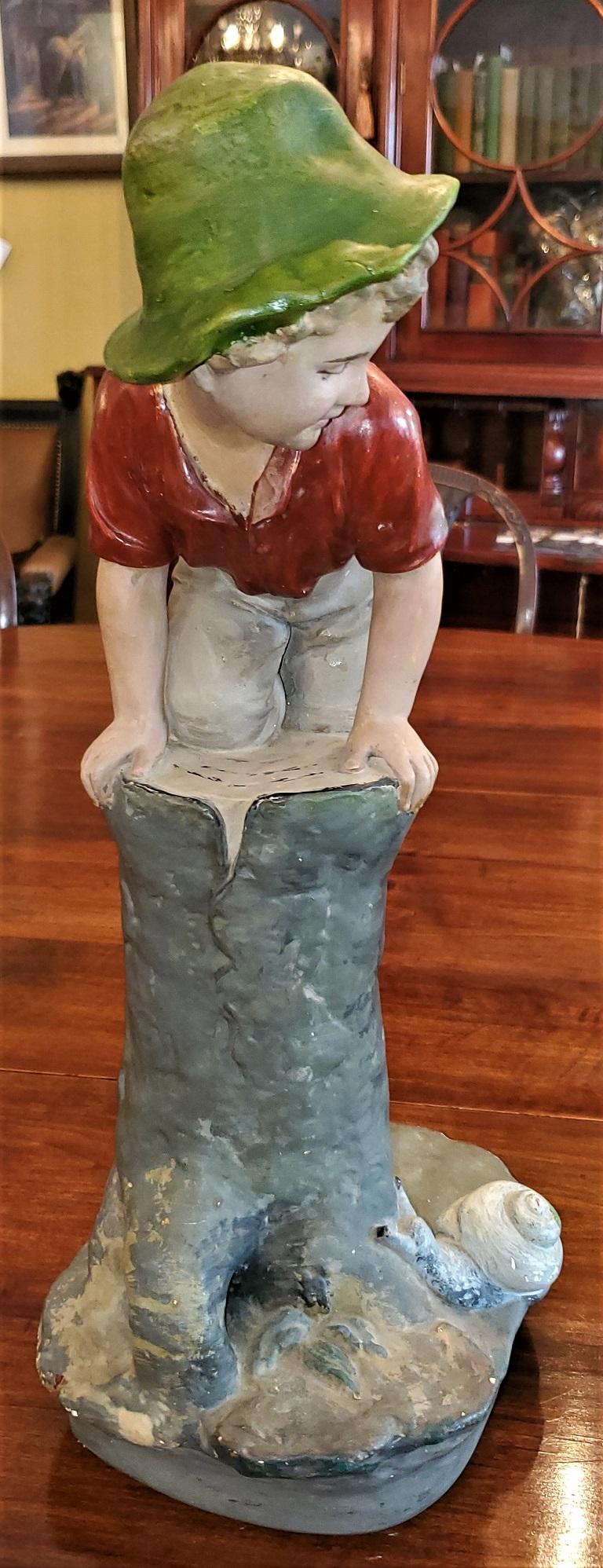 19th Century Pair of Polish/German Stoneware Figures In Fair Condition For Sale In Dallas, TX