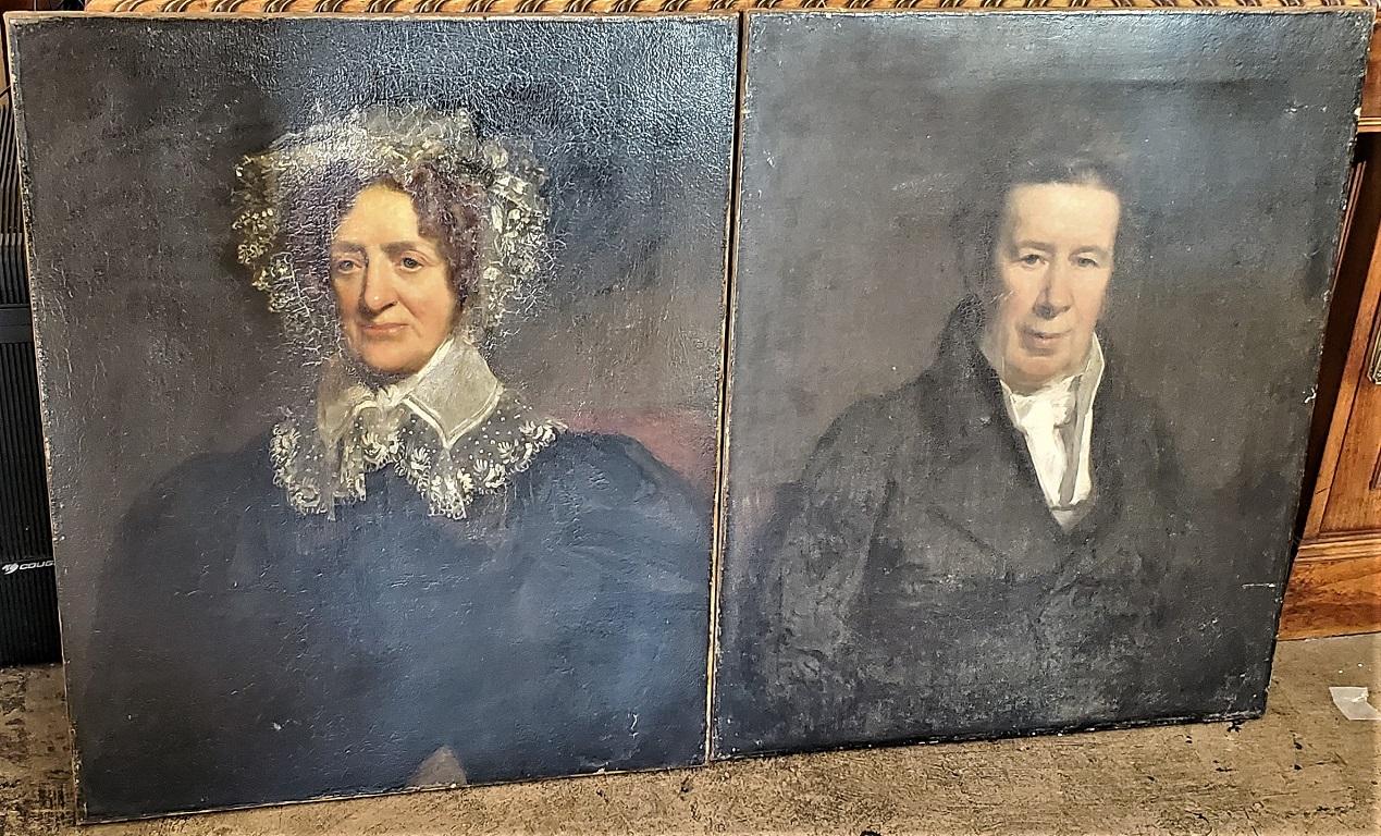 PRESENTING a LOVELY Early 19C Oil on Canvas ‘Portrait of a Distinguished Lady’ In the Style of Jacob Eichholtz.

Nice sized portrait of an older lady of high social status, from circa 1820.

She has brown curly hair (suggesting that she may not have