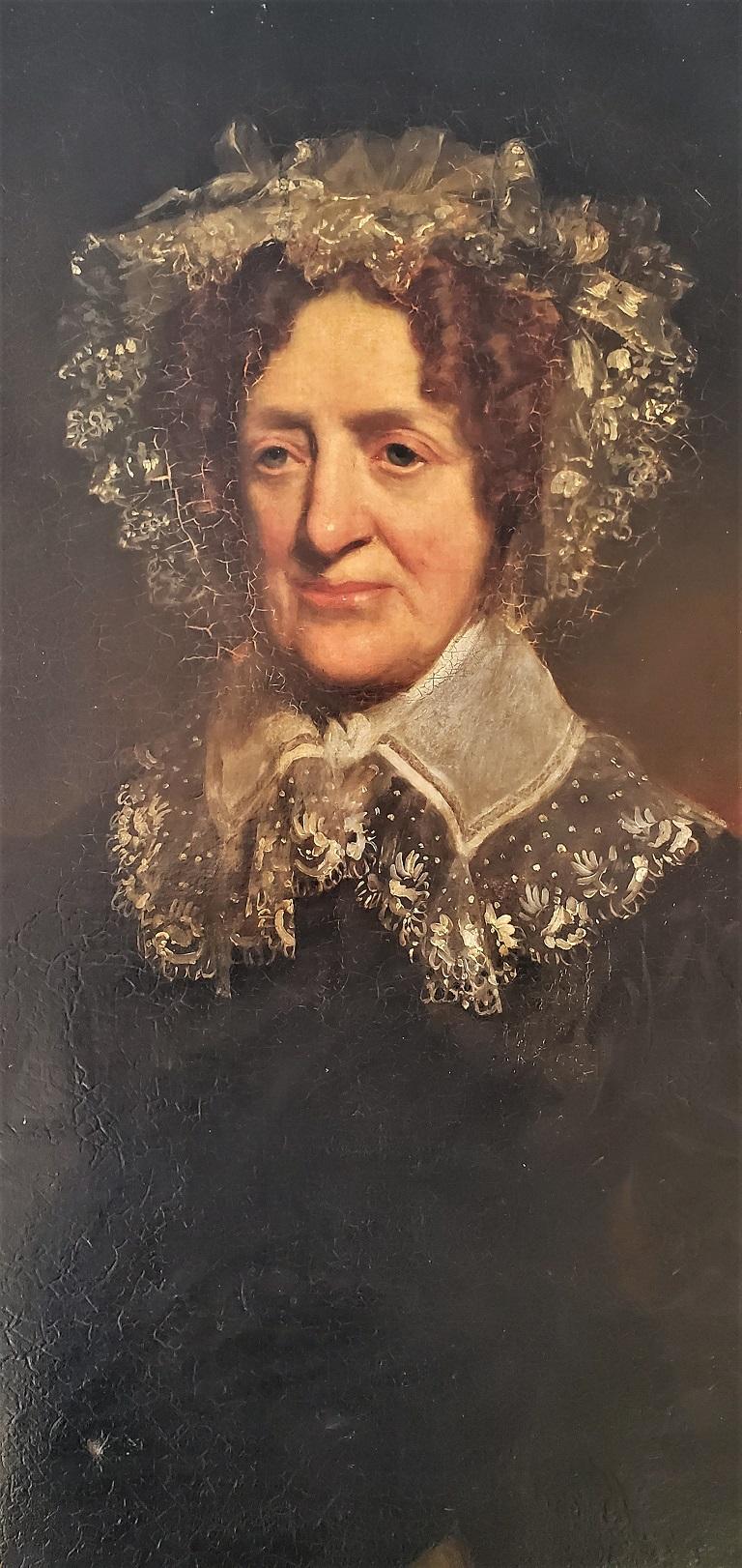 19th Century Portrait of an Elderly Lady in the Style of Jacob Eichholtz For Sale 1
