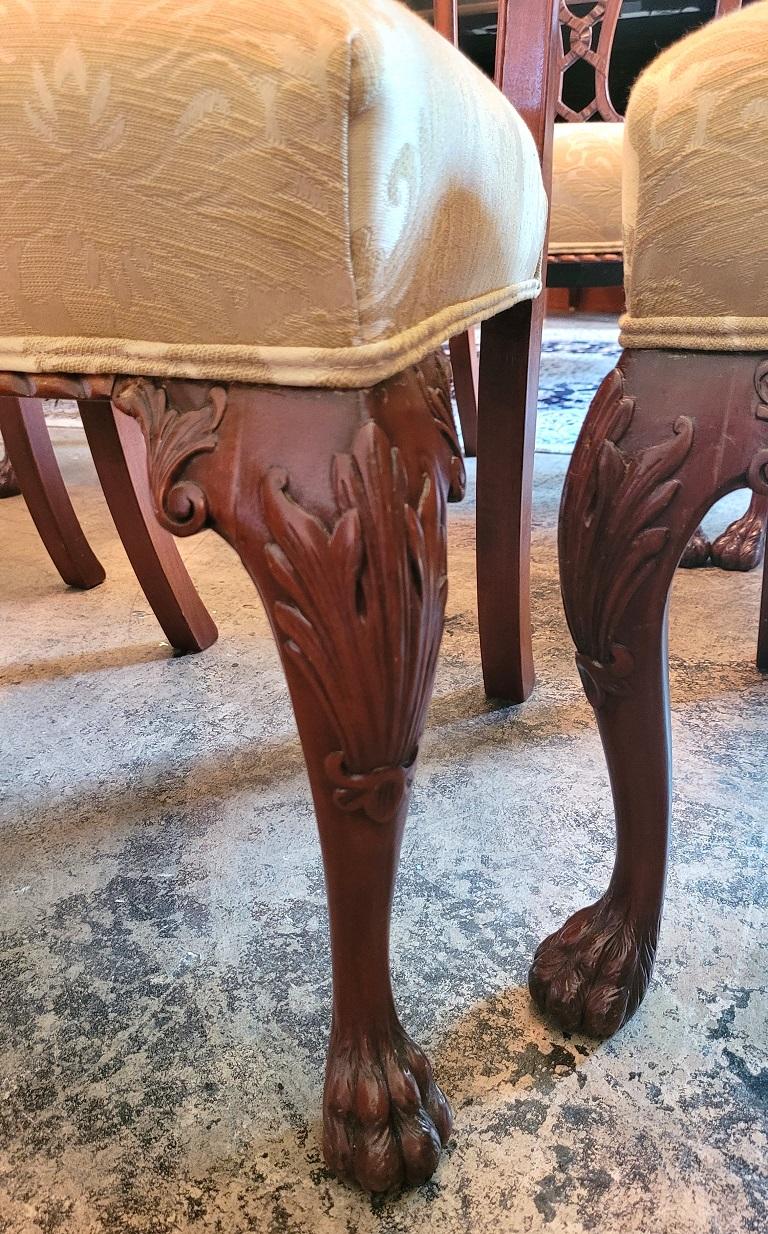 19C Set of 6 Irish Chippendale Style Ribbon Back Dining Chairs For Sale 7