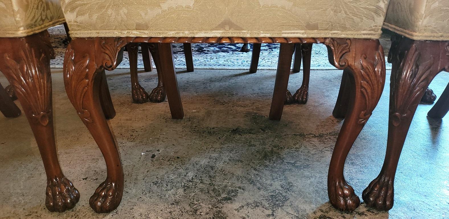 19C Set of 6 Irish Chippendale Style Ribbon Back Dining Chairs In Good Condition For Sale In Dallas, TX