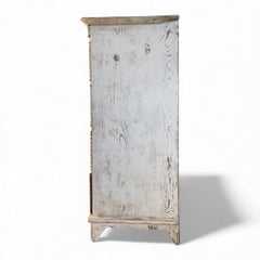 19c Swedish Antique Painted Reeded Chest