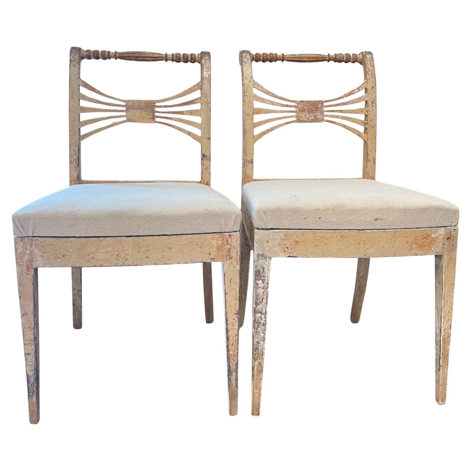 19c Swedish Antique Set of Chairs For Sale