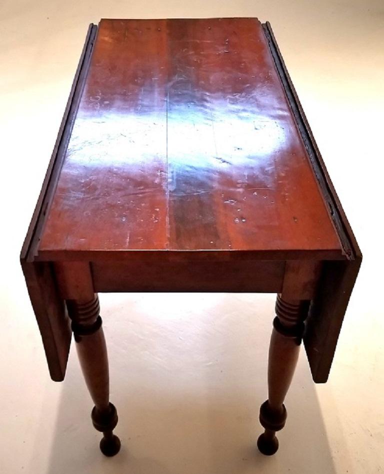 Early 19C W Virginia/Kentucky Drop Leaf Table, with Provenance For Sale 3