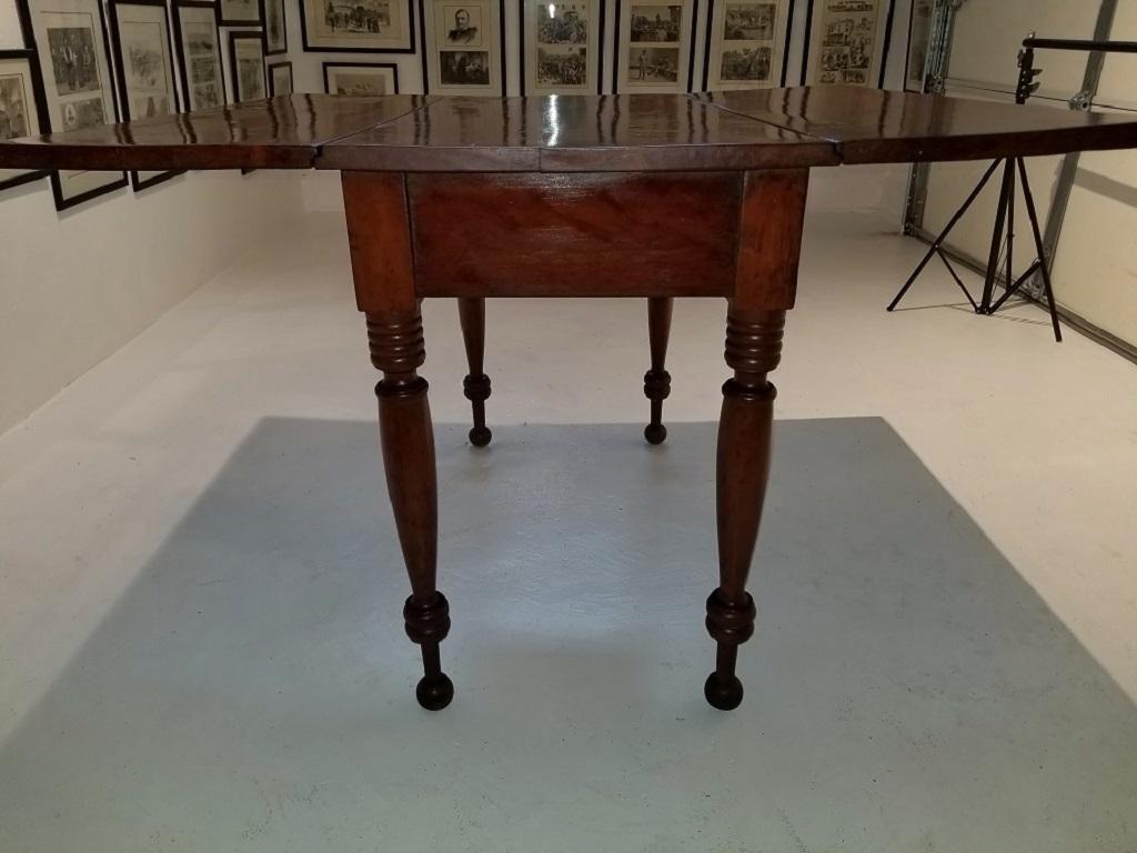 Sheraton Early 19C W Virginia/Kentucky Drop Leaf Table, with Provenance For Sale