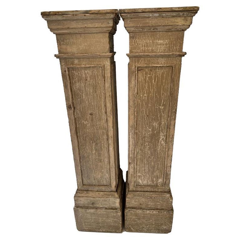 19c Wooden Pedestals For Sale at 1stDibs