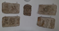 19cent Collection of Plaster Bas-Relief Representing Scenes of the Divine Comedy