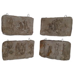 19cent Collection of Plaster Bas-Relief Representing Scenes of the Divine Comedy