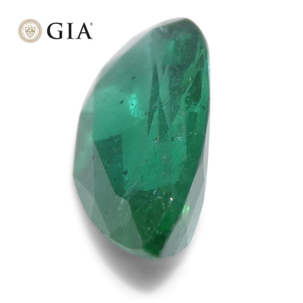 1.9ct Pear Green Emerald GIA Certified Zambia (F1) For Sale 3
