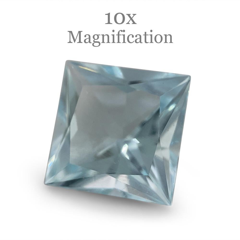 Acquamarina quadrata 1.9ct in vendita 11