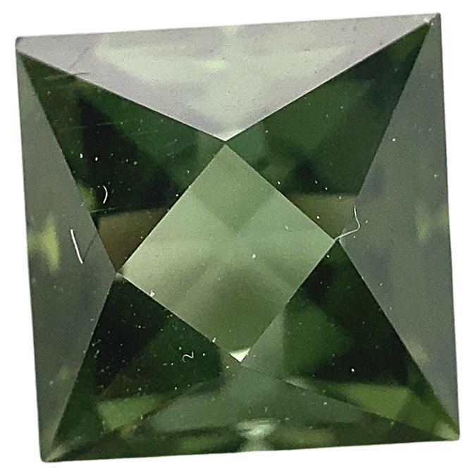 1.9ct Square Green Tourmaline from Brazil For Sale