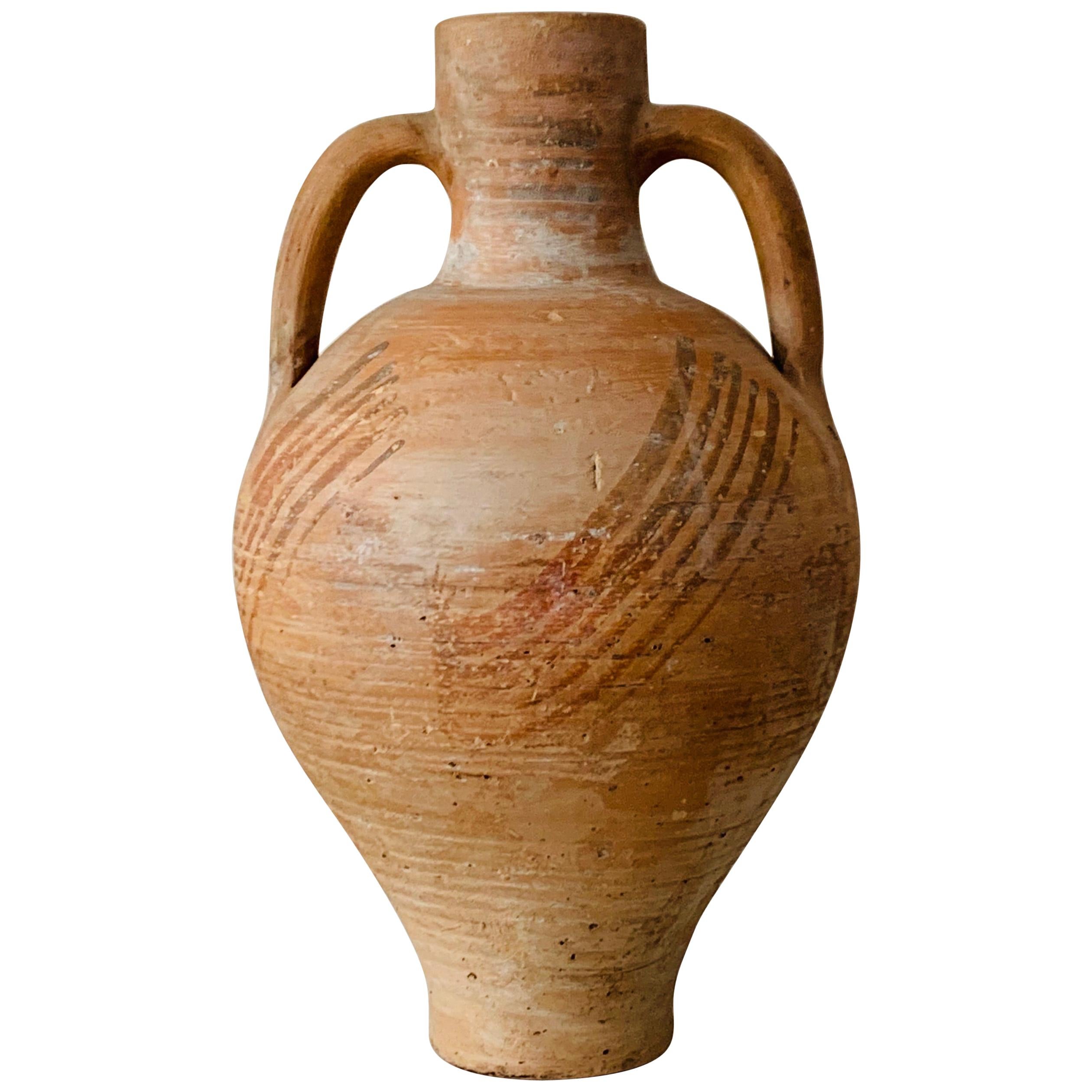 19th Century Picher "Cantaro" from Calanda, Spain, Terracotta Vase For Sale