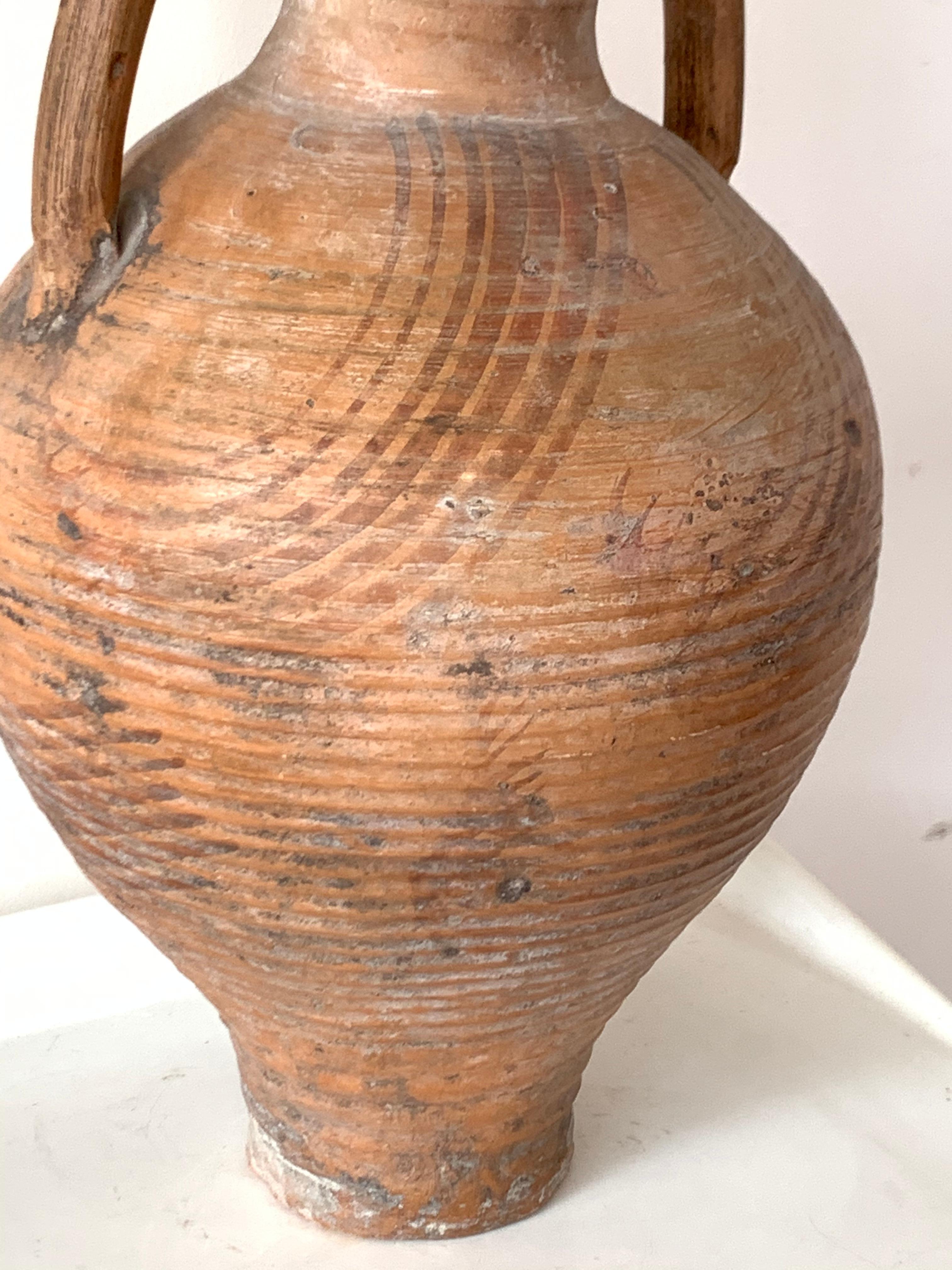 Ensemble de trois pichets Cantaro de Calanda, Espagne, vase en terre cuite du 19ème siècle en vente 1
