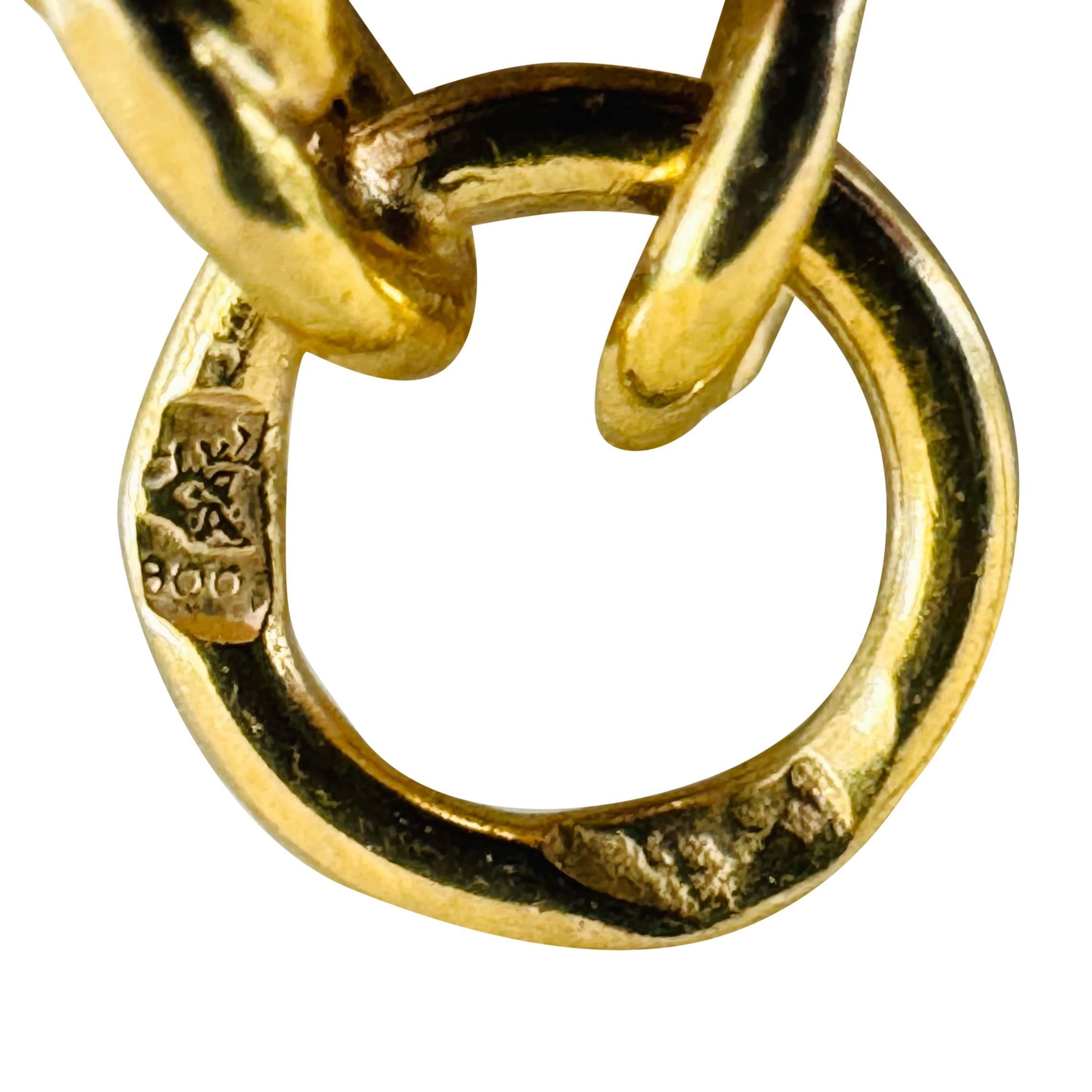 19k Portugiesische Gelbgold 10,2g Hohl 3mm Seil Kette Halskette 20