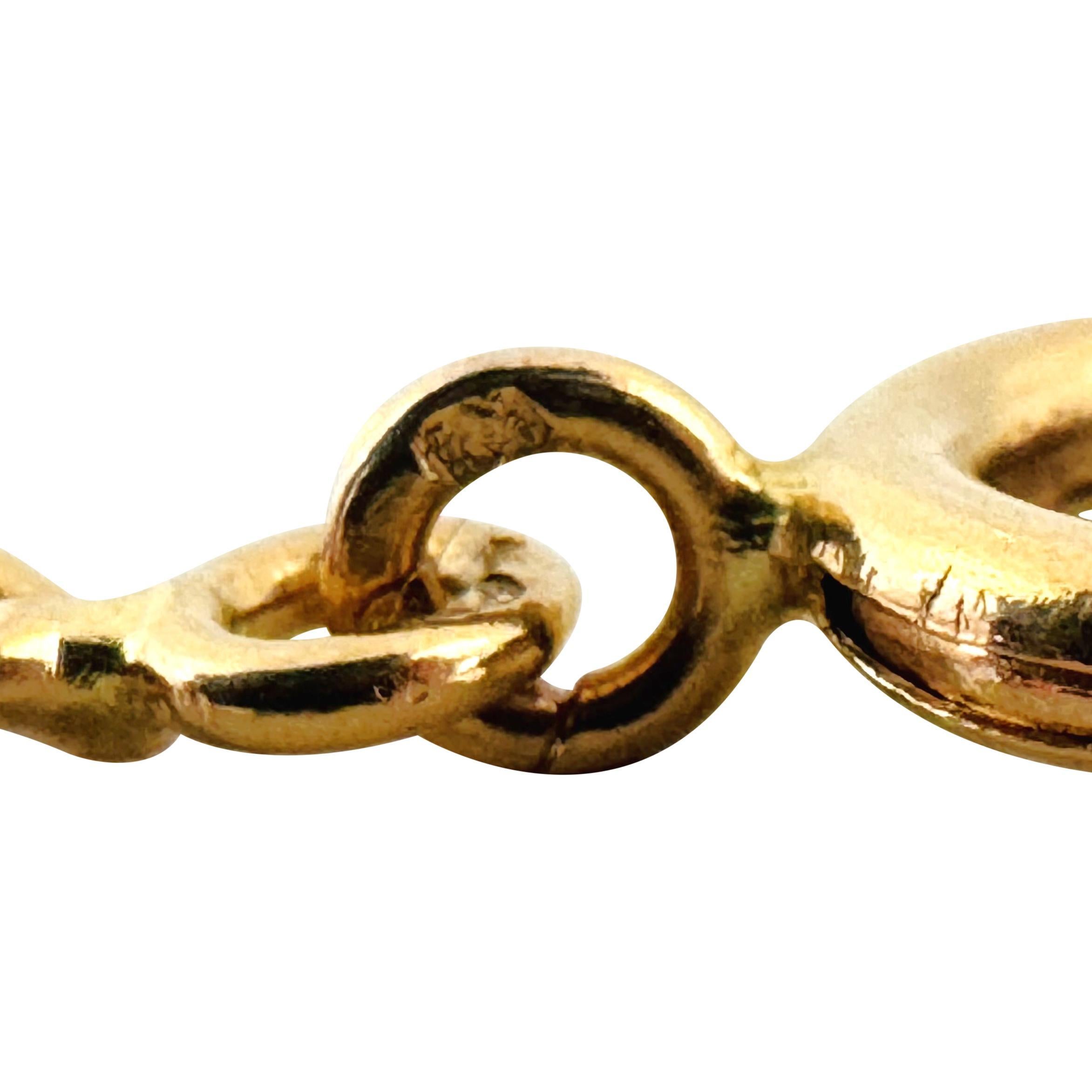 19k Portugiesisches Gelbgold 16,2g massives 5mm Figaro-Gliederarmband 7,75