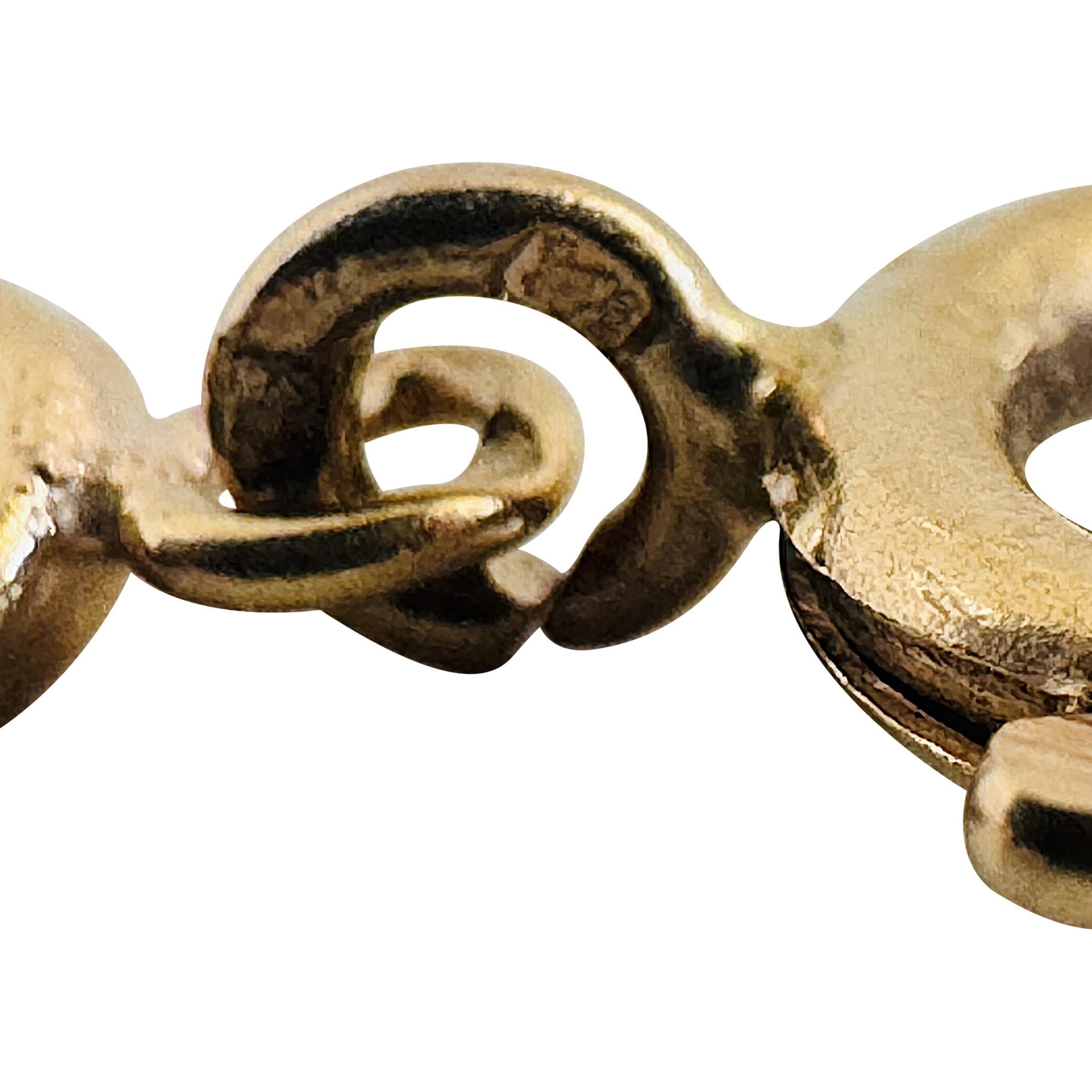 19k Portuguese Yellow Gold 20g Solid 6.5mm Double Curb Link Bracelet 7