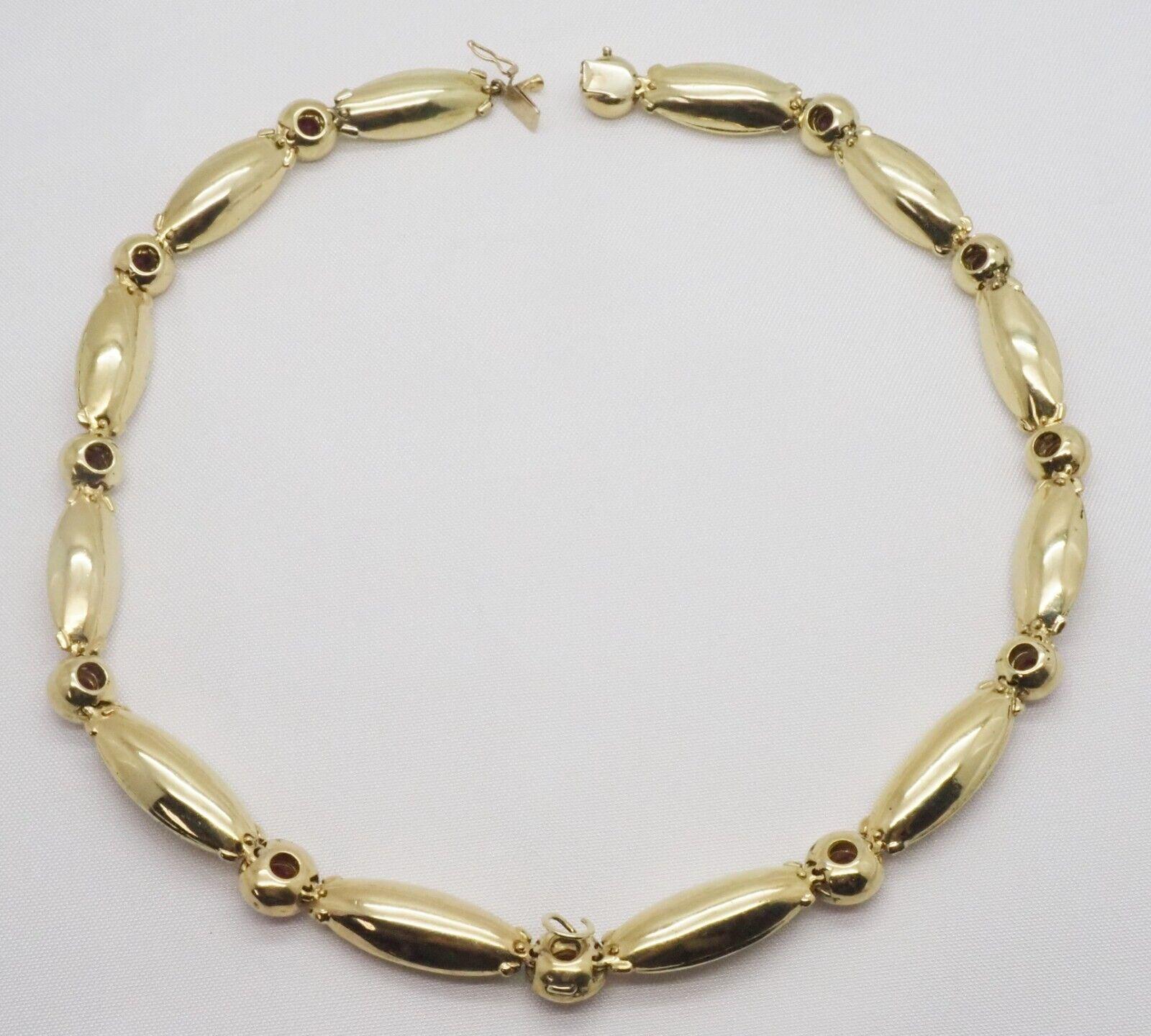 19k Yellow Gold Choker Style Necklace, 15.5 inches - 63.0g For Sale 1