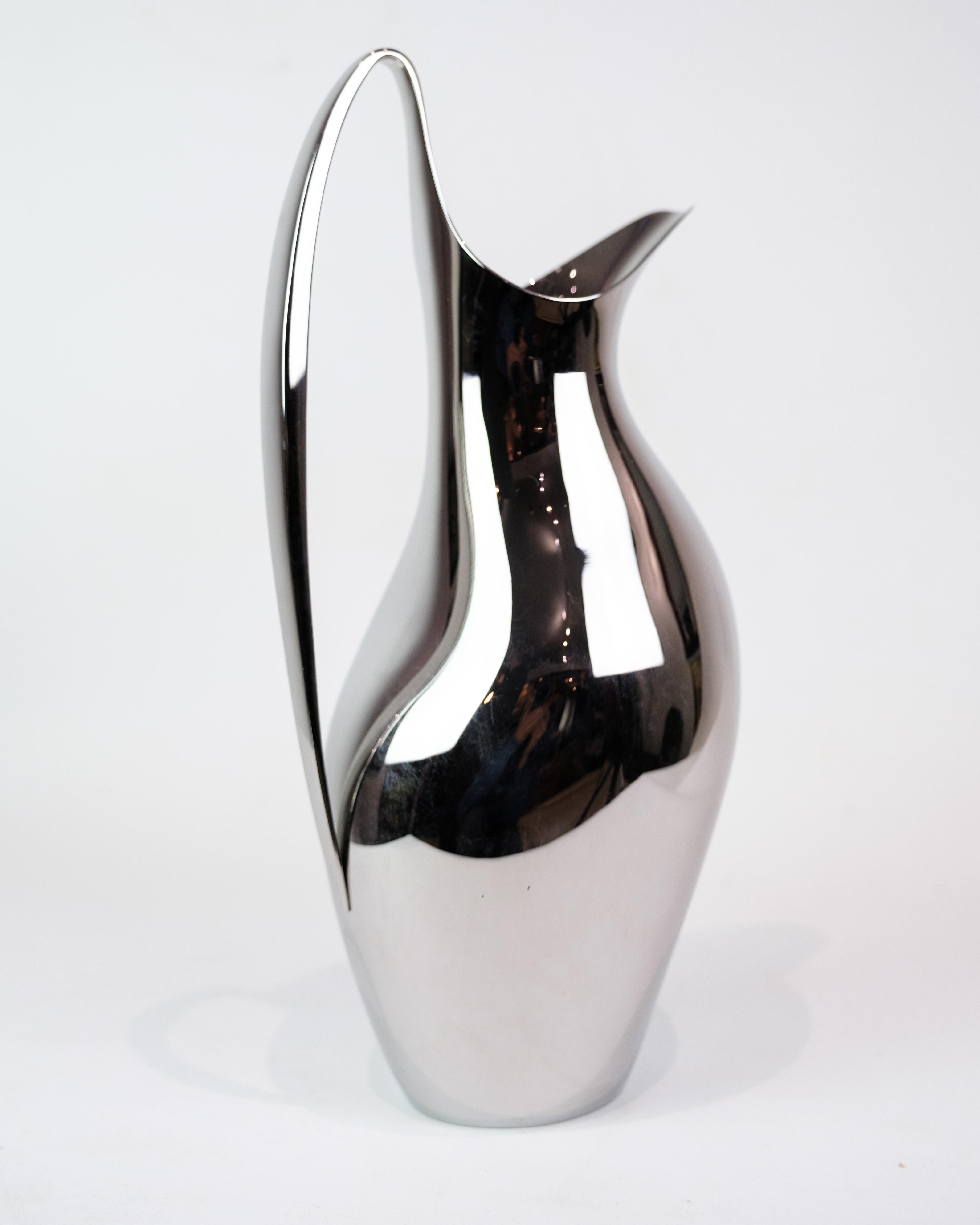 20ième siècle Pichet HK 1.9L en acier inoxydable par Henning Koppel pour Georg Jensen en vente
