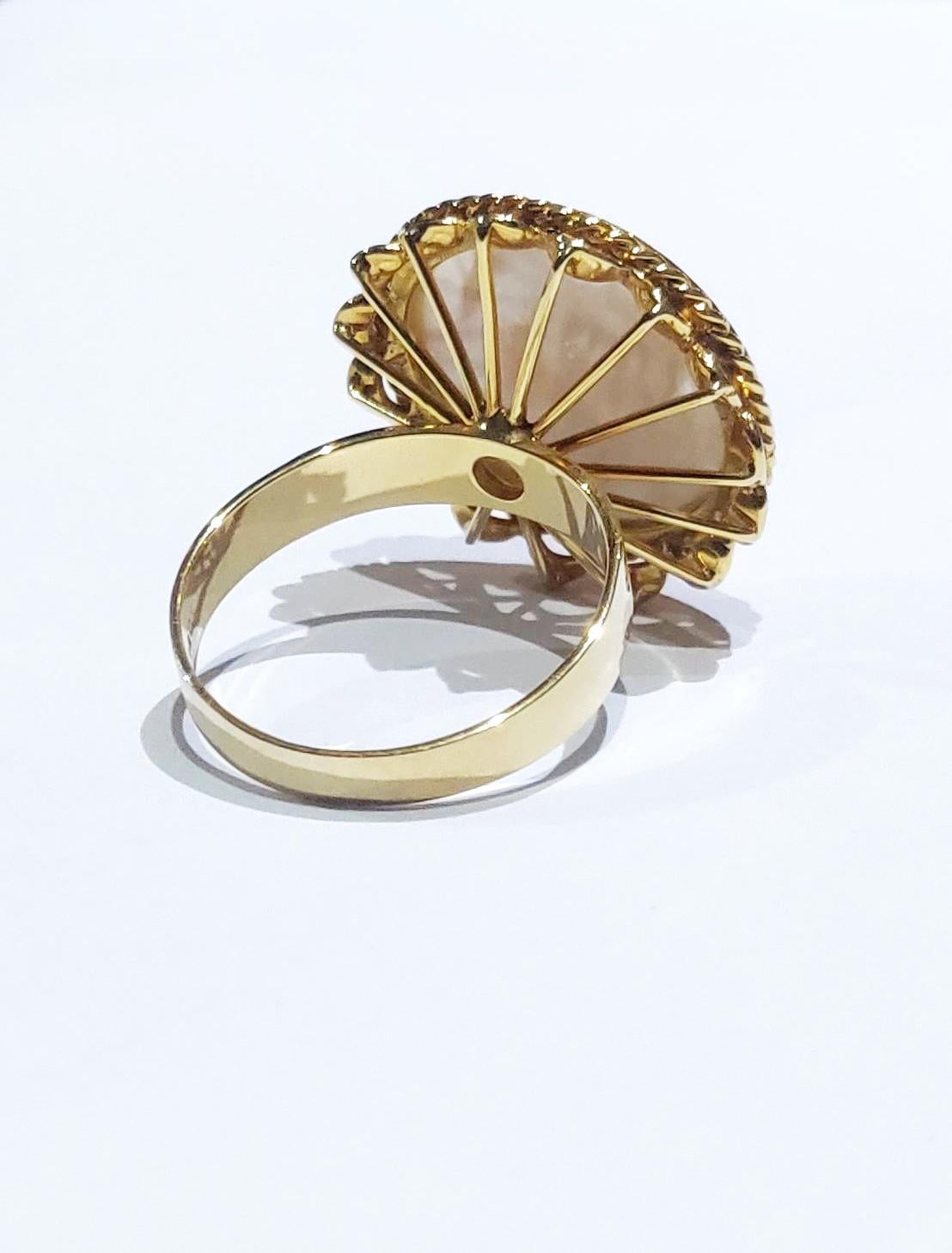 mabe pearl ring 14k gold