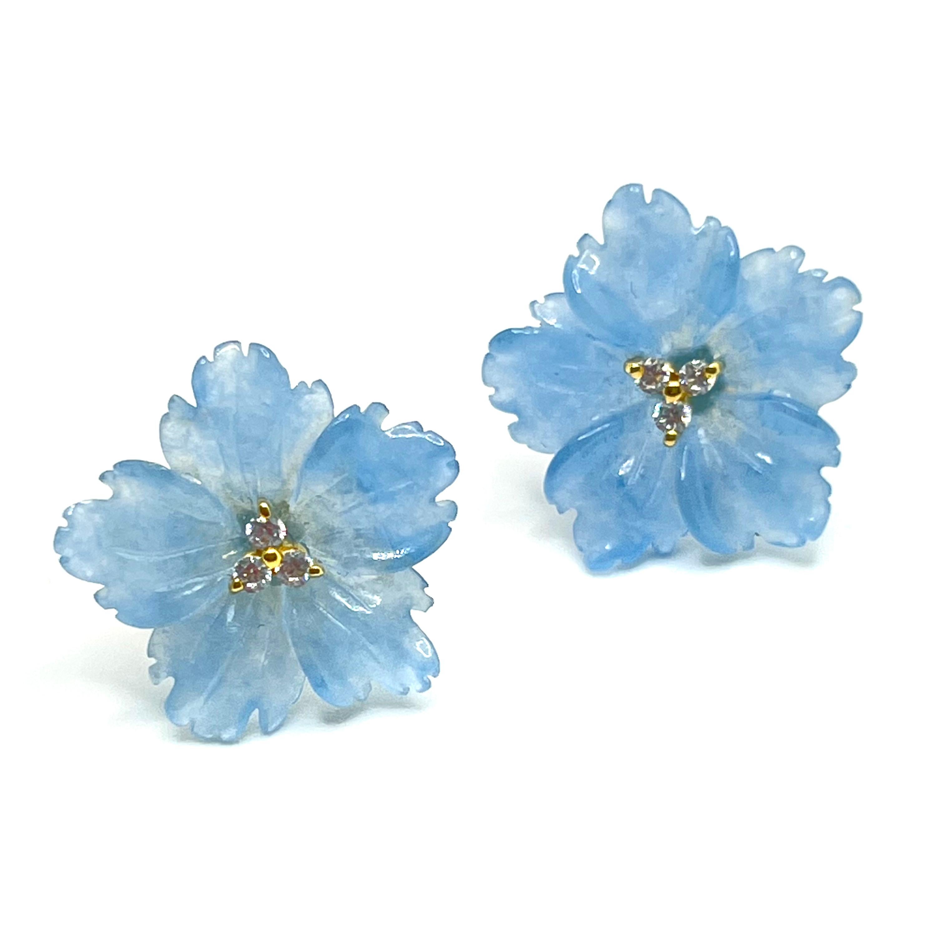 aesthetic flower earrings