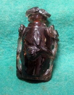 19th Century Chinese Carved Amethyst Snuff Bottle