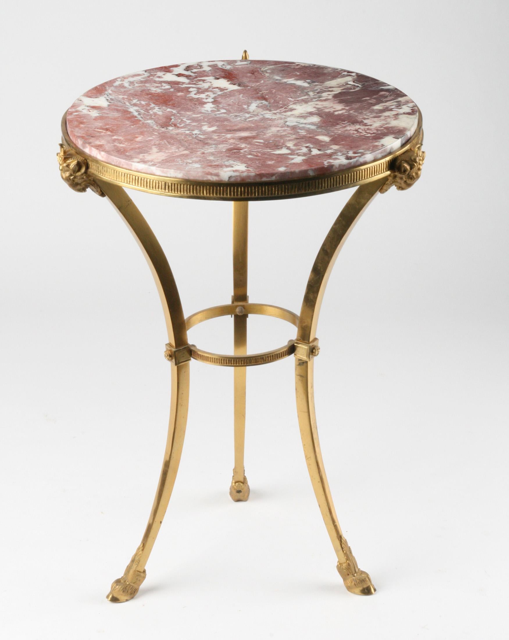 19th Century Napoleon III Gilt Bronze Gueridon Side Table 6